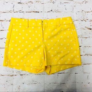Ann Taylor Yellow Polka Dot Shorts (Size 6)